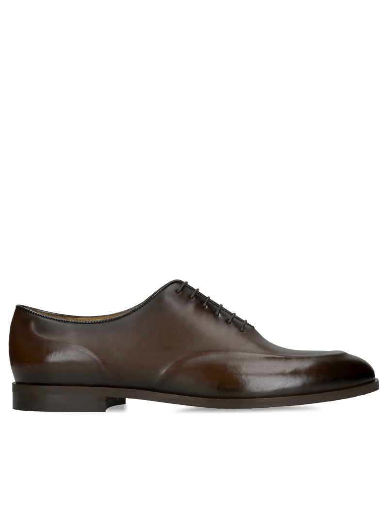 Men's elegant shoes, Polish manufacturer of leather shoes Conhpol, men's leather half shoes, men's suit shoes