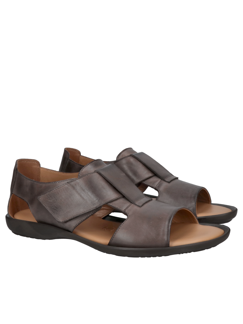 Men's sandals, men's summer shoes, Polish leather shoes Conhpol, comfortable men's sandals