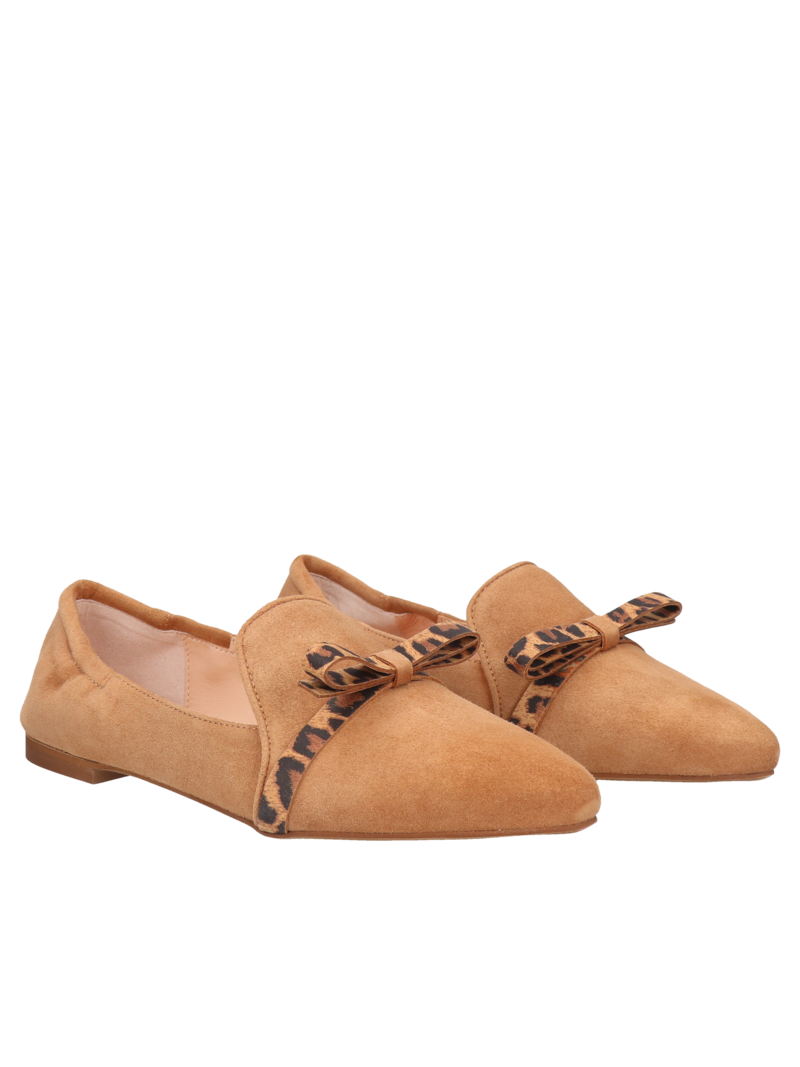 Women's cuoio loafers, light and comfortable with a delicate bow
