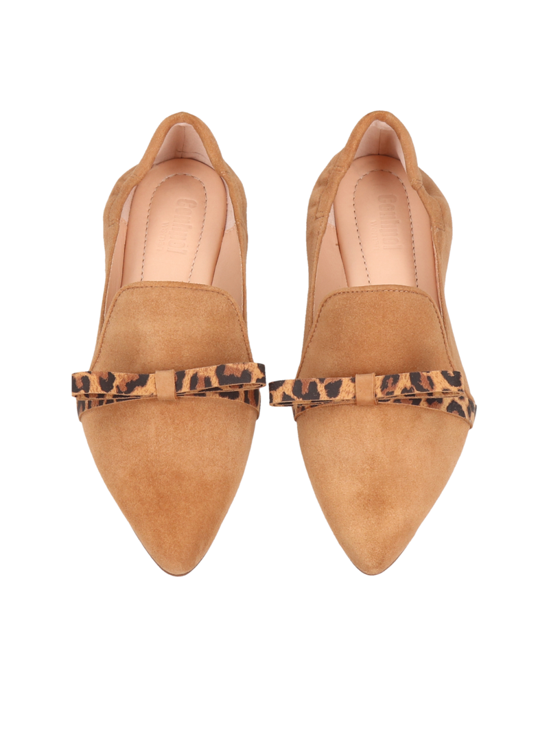 Women's cuoio loafers, light and comfortable with a delicate bow
