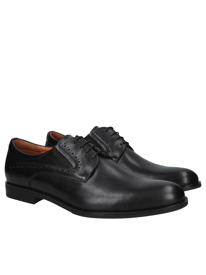 Men's leather half shoes, shoes for suit, elegant men's shoes, Polish manufacturer of leather shoes Conhpol, Konopka Shoes