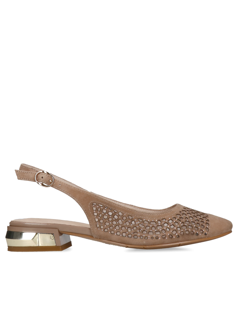 Women's ballerinas with decorative heel - elegance and comfort for everyday life