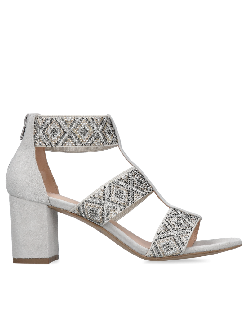Sandals on a block, elegant women's sandals with eleastic elastics, Conhpol Bis, Konopka Shoes Sandals on a block, elegant women's sandals with eleastic elastics, Conhpol Bis, Konopka Shoes