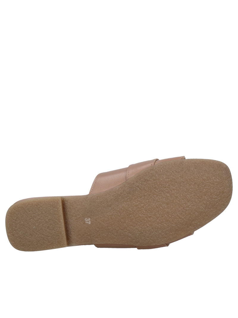 Polish women's leather flip-flops, Conhpol Bis women's flat flip-flops