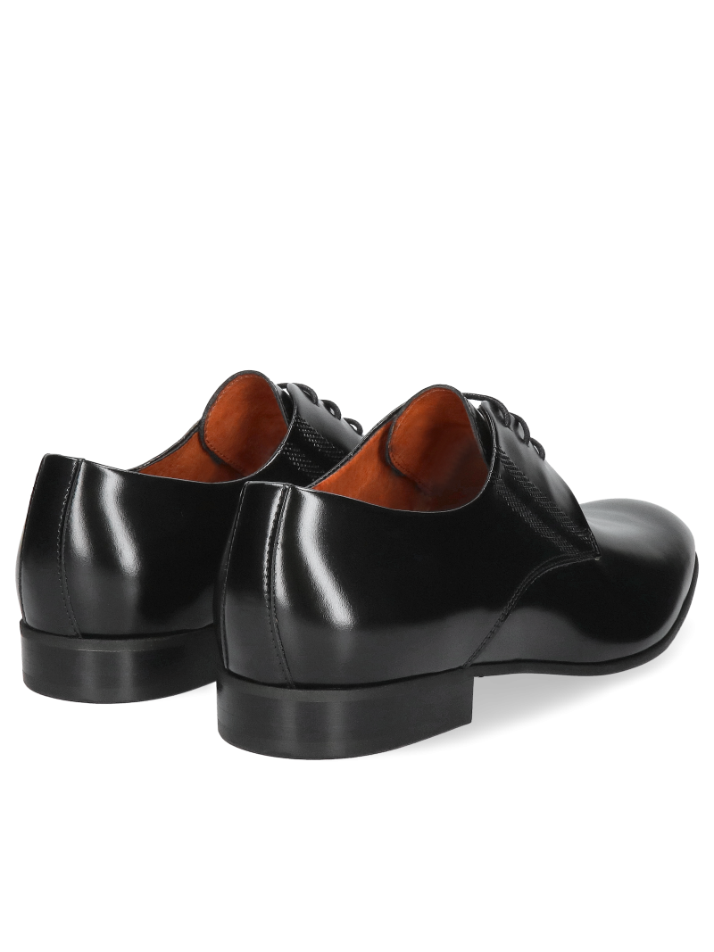 Black Kevin half shoes, Conhpol - Polish production, Derby, Konopka Shoes