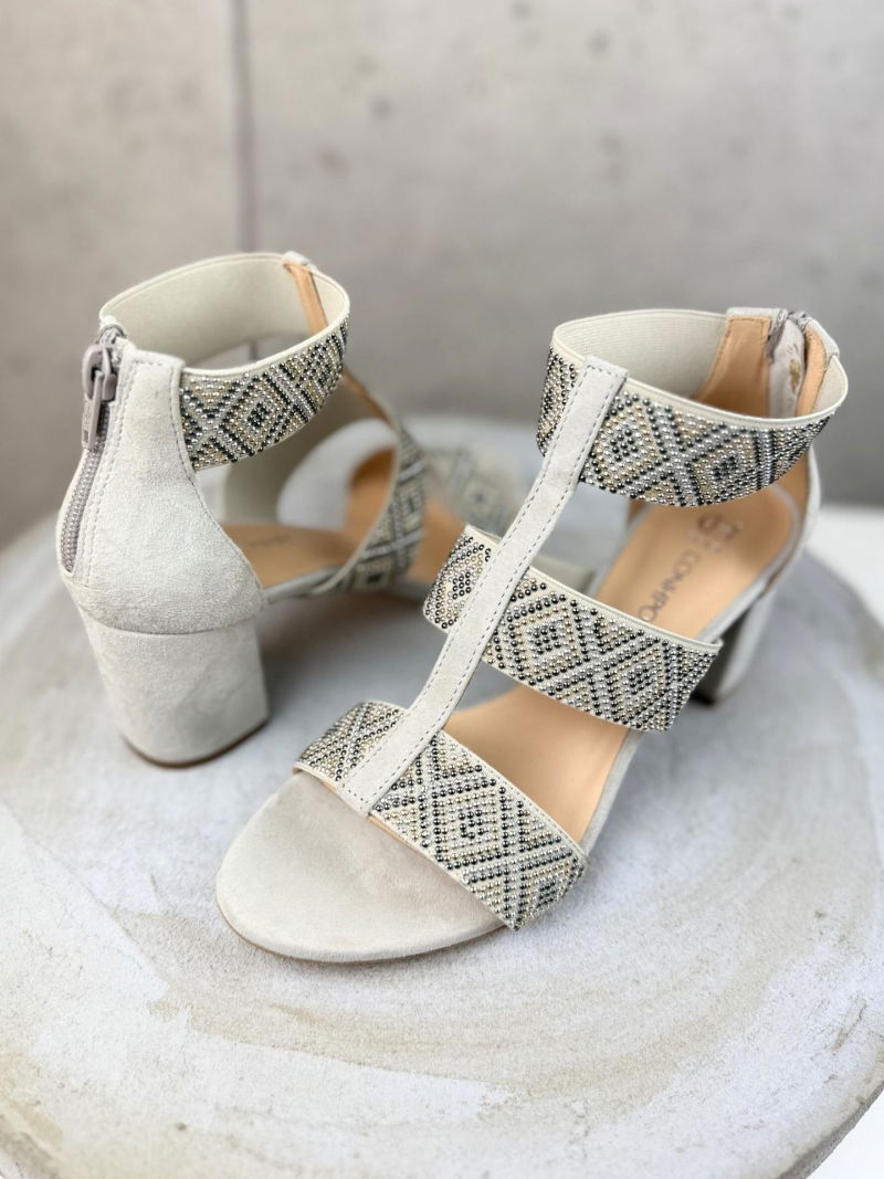 Sandals on a block, elegant women's sandals with eleastic elastics, Conhpol Bis, Konopka Shoes Sandals on a block, elegant women's sandals with eleastic elastics, Conhpol Bis, Konopka Shoes