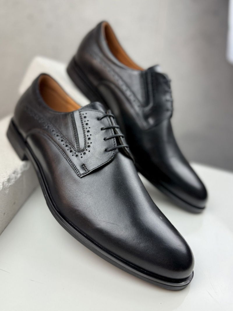 Men's leather half shoes, shoes for suit, elegant men's shoes, Polish manufacturer of leather shoes Conhpol, Konopka Shoes