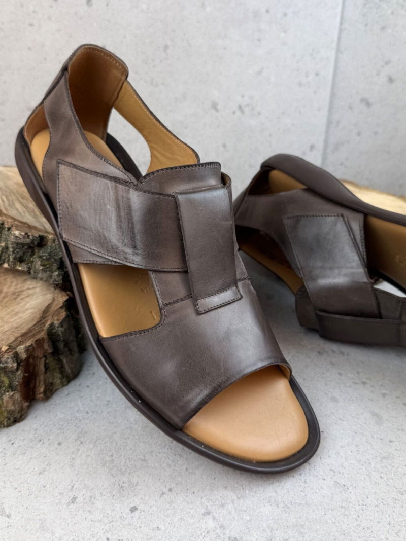 Men's sandals, men's summer shoes, Polish leather shoes Conhpol, comfortable men's sandals