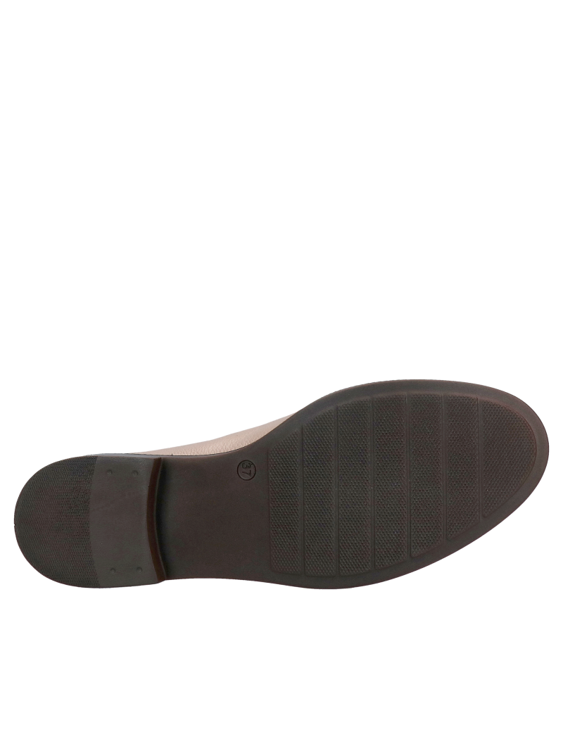 Women's checkered loafers - natural leather, top quality