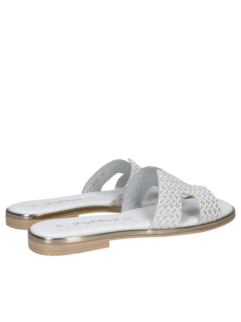 White leather flip-flops - a must-have in every closet, Konopka shoes