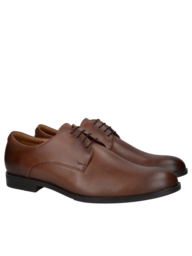 Men's leather half shoes for suit, elegant men's shoes, Polish manufacturer of leather shoes Conhpol