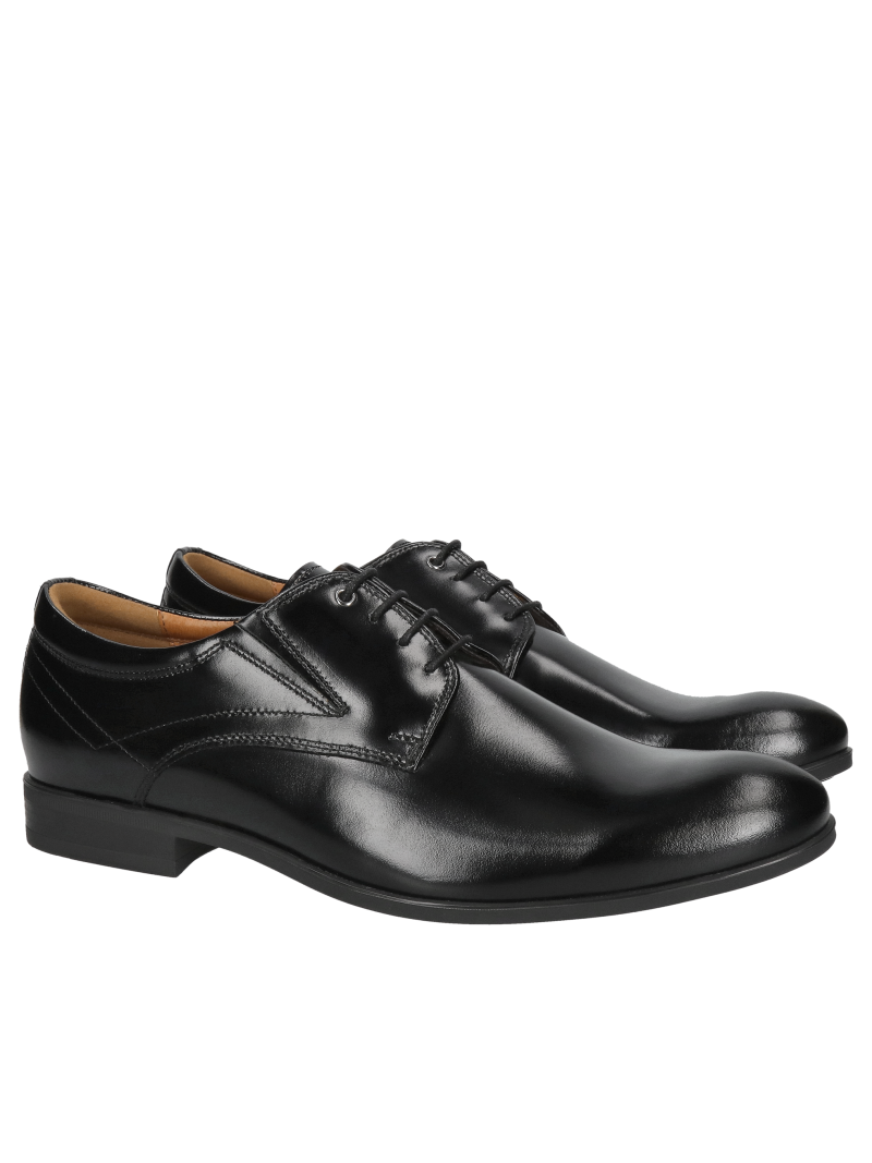 Men's leather half shoes for suit, elegant men's shoes, Polish manufacturer of leather shoes Conhpol