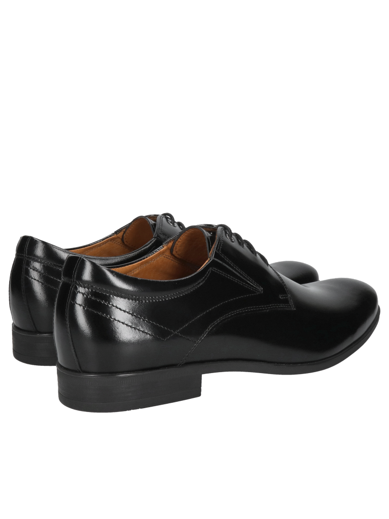 Men's leather half shoes for suit, elegant men's shoes, Polish manufacturer of leather shoes Conhpol