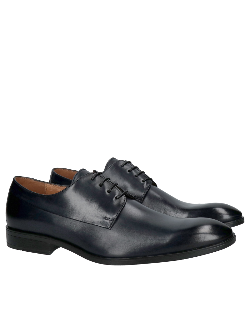 Men's leather half shoes for suit, elegant men's shoes, Polish manufacturer of leather shoes Conhpol