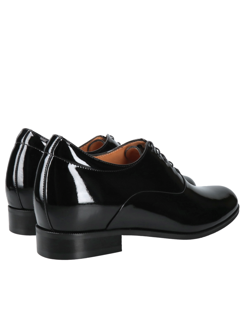Elevating shoes, elegant men's elevating shoes, Polish manufacturer of leather shoes Conhpol, men's lacquer shoes