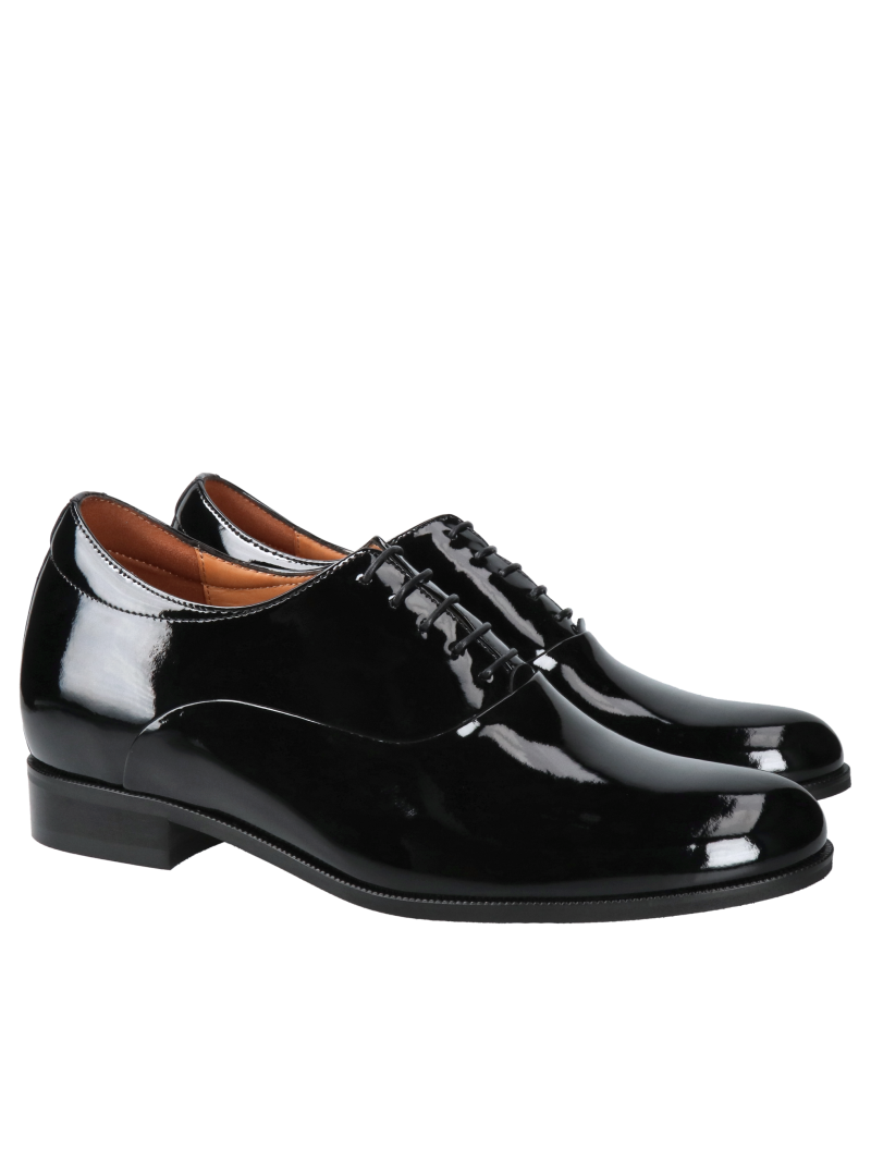 Elevating shoes, elegant men's elevating shoes, Polish manufacturer of leather shoes Conhpol, men's lacquer shoes