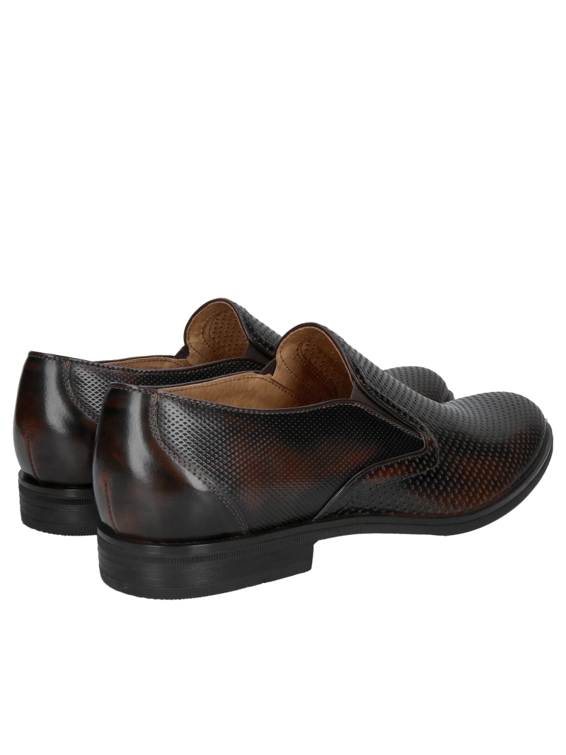 Elegant men's slip-on shoes, men's formal shoes Conhpol, Polish manufacturer of leather shoes, men's summer shoes