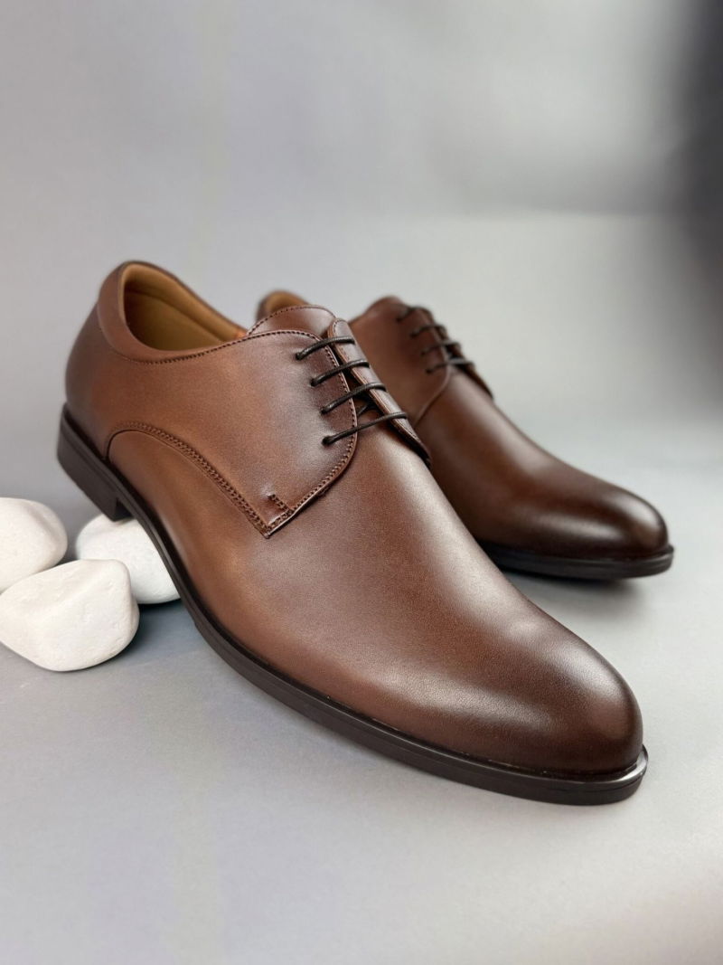 Men's leather half shoes for suit, elegant men's shoes, Polish manufacturer of leather shoes Conhpol
