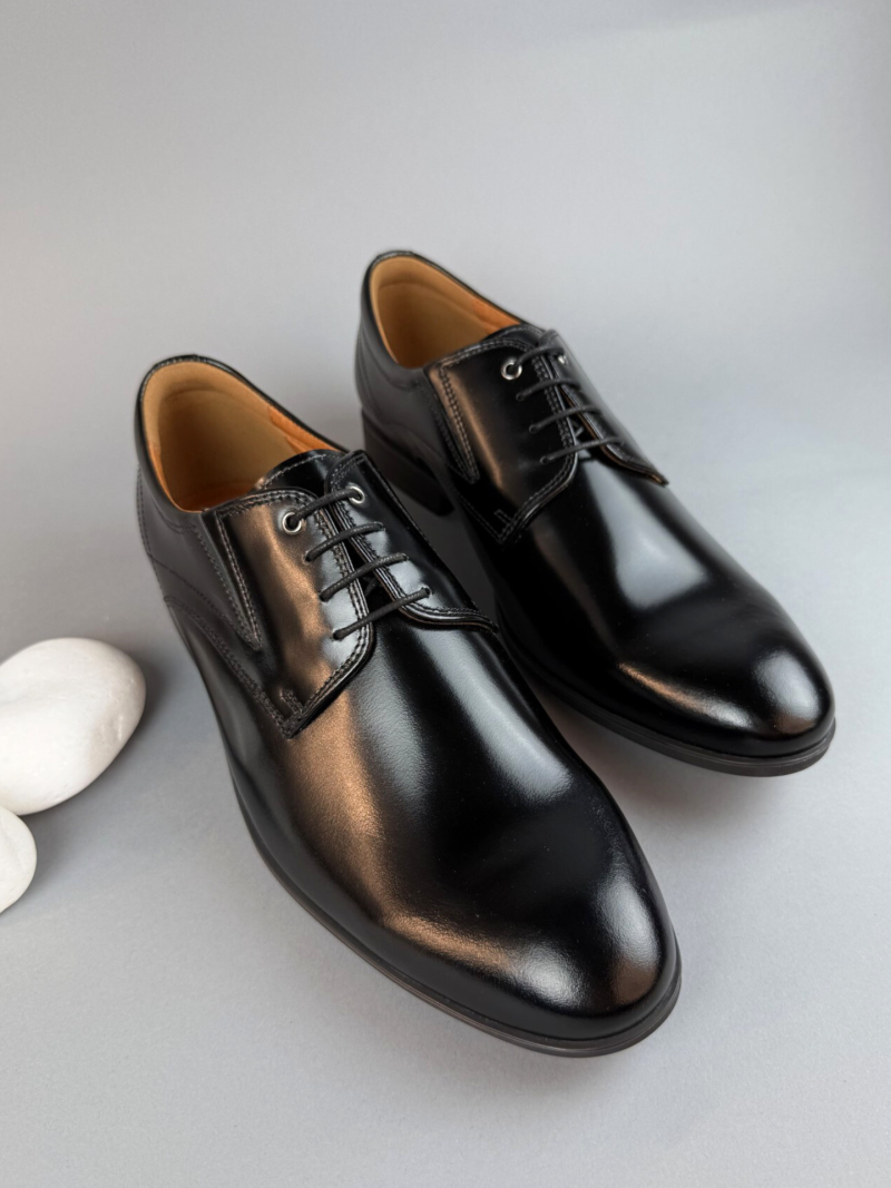 Men's leather half shoes for suit, elegant men's shoes, Polish manufacturer of leather shoes Conhpol