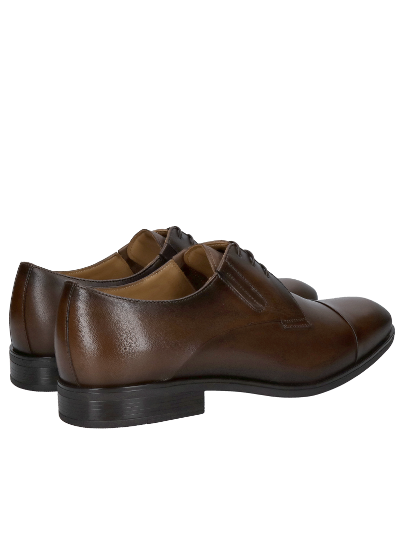 Elegant men's suit shoes brown, super soft Comfort ++ insole, Polish manufacturer of leather shoes Conhpol