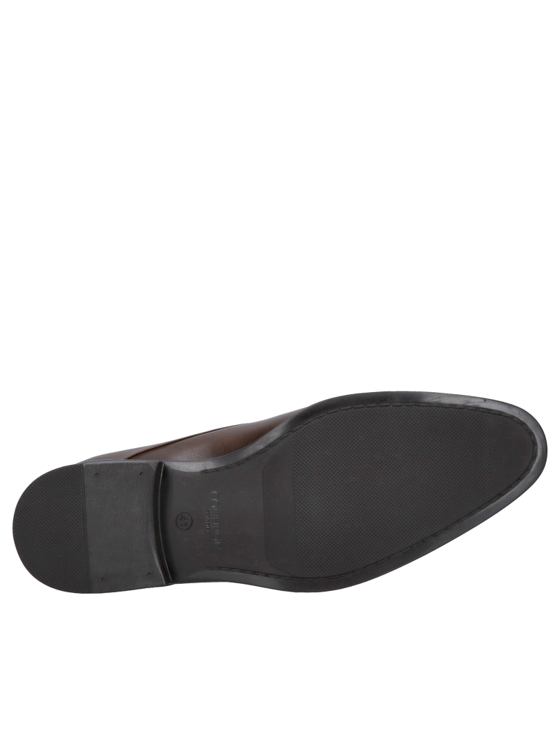 Elegant men's suit shoes brown, super soft Comfort ++ insole, Polish manufacturer of leather shoes Conhpol