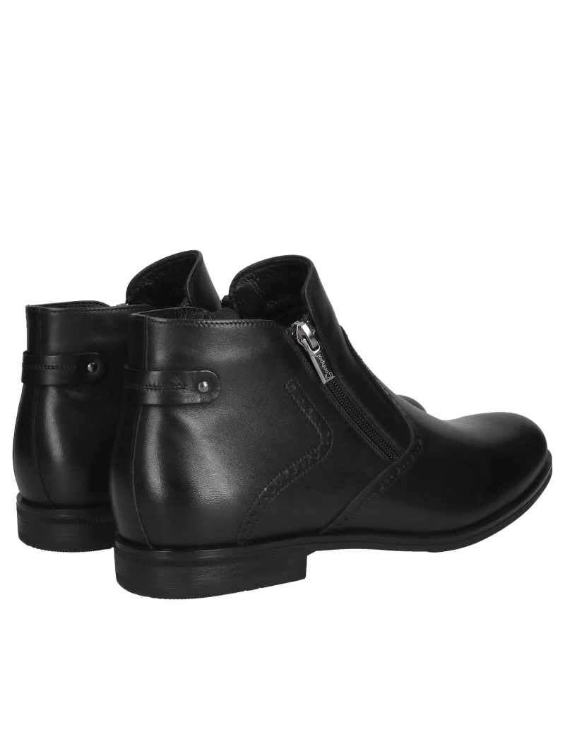 Conhpol men's winter boots, wide foot boots, men's boots with two zippers, boots with zipper in front