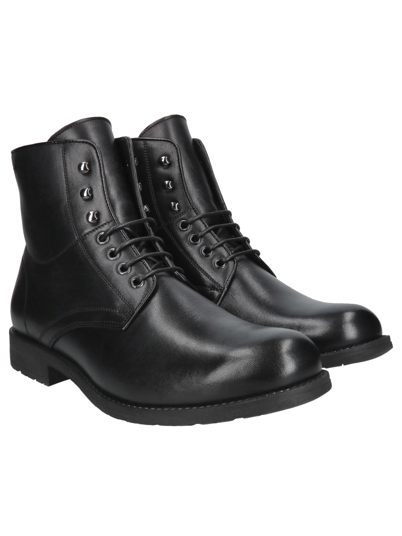 Men's leather boots, men's winter boots black, men's winter boots Conhpol