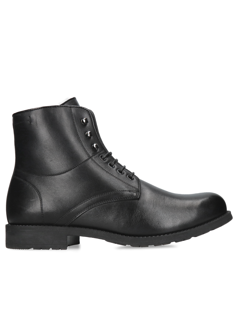 Men's leather boots, men's winter boots black, men's winter boots Conhpol