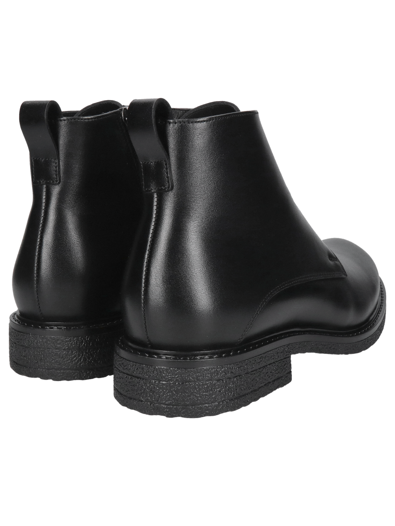 Men's leather boots, men's winter boots black, men's winter boots elegant insulated Conhpol