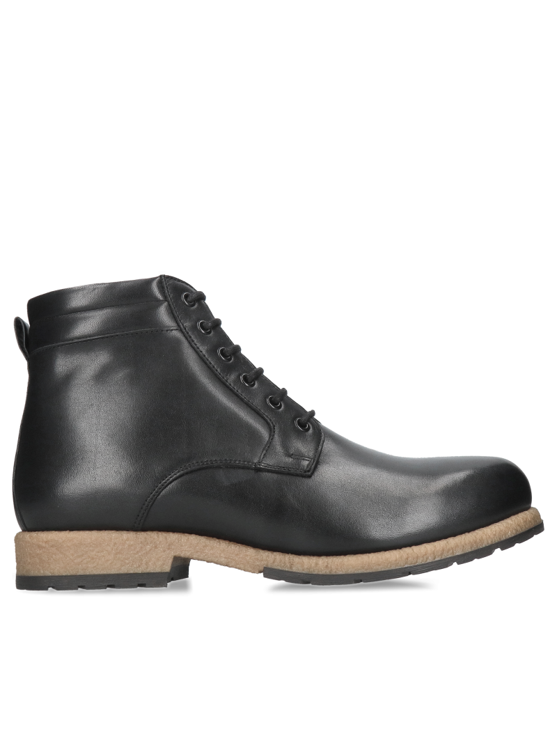 Men's winter boots, men's lace-up boots, boots with natural fur Conhpol, Konopka Shoes