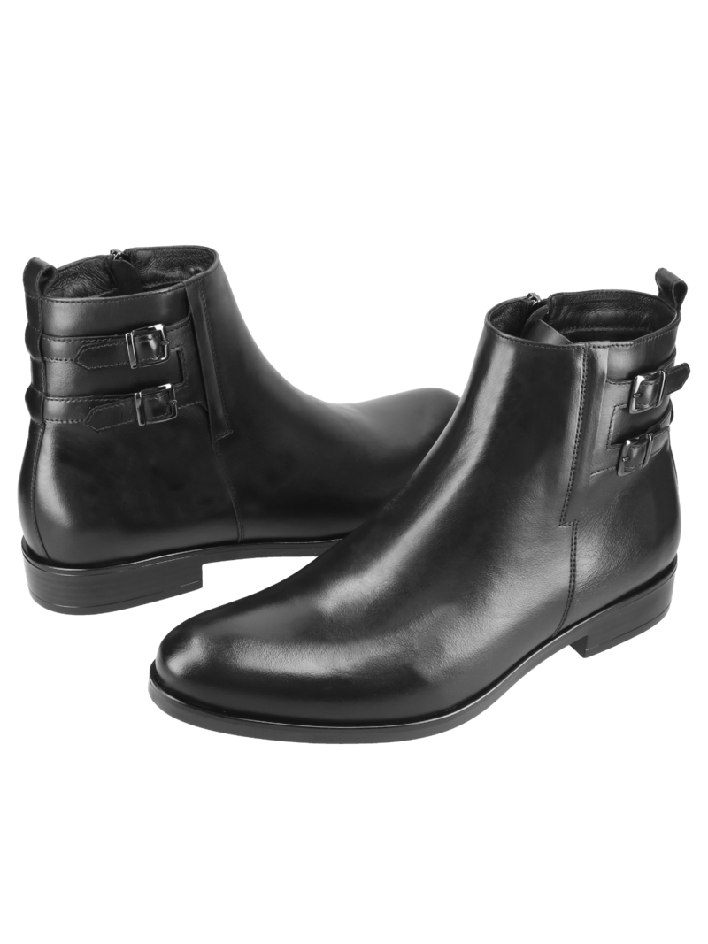 Men's winter leather boots, men's insulated boots, Conhpol men's boots with zipper, Konopka Shoes