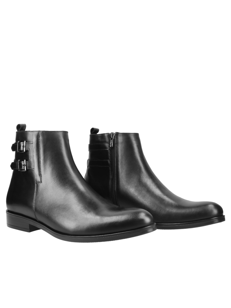 Men's winter leather boots, men's insulated boots, Conhpol men's boots with zipper, Konopka Shoes