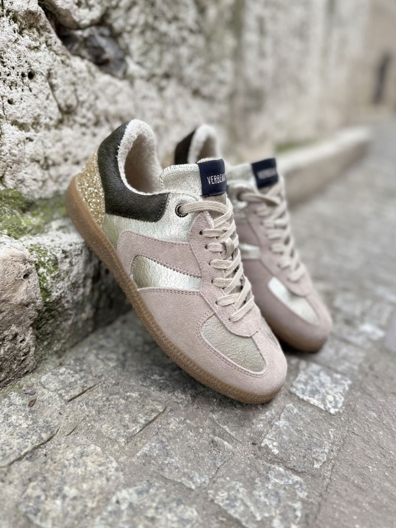 Women's beige sneakers, soft and comfortable for everyday wear