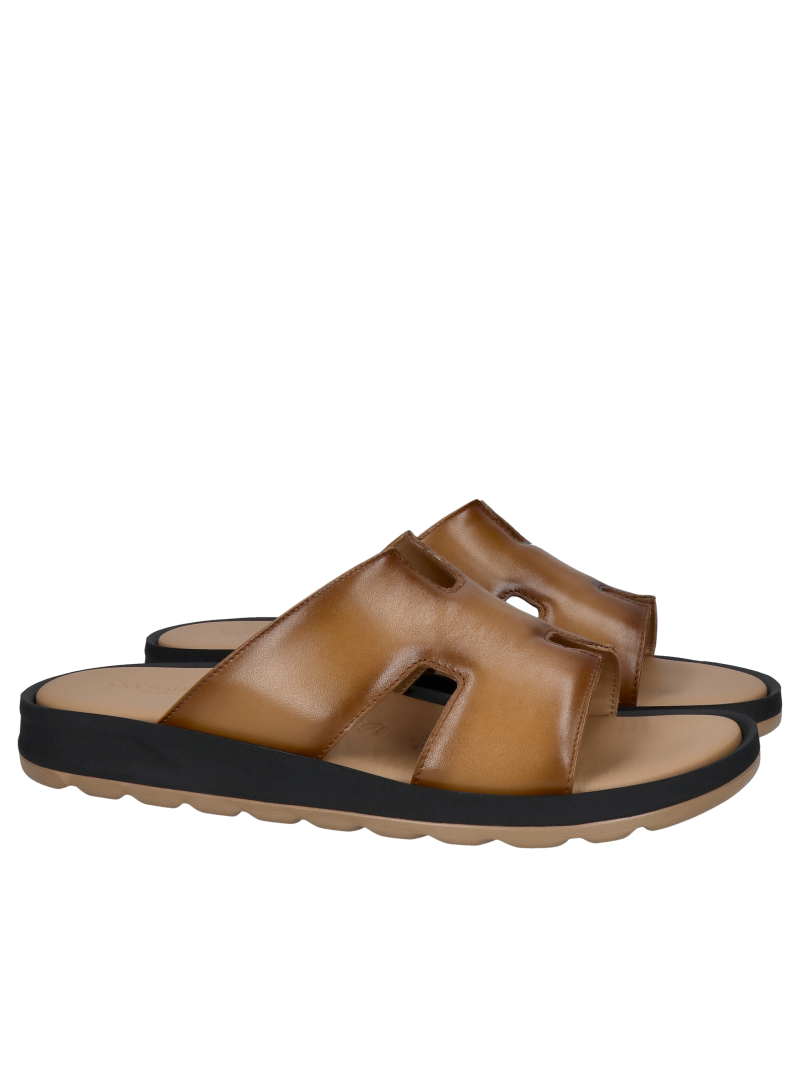 Premium leather men's flip-flops, super soft insole, high quality workmanship