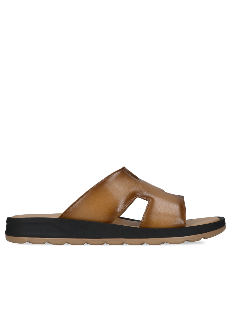 Premium leather men's flip-flops, super soft insole, high quality workmanship