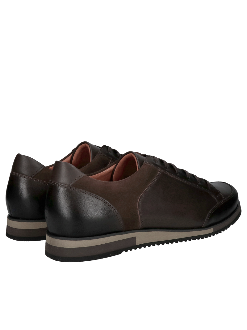 Men's leather shoes, lace-up low shoes for everyday wear, for work, Konopka Shoes
