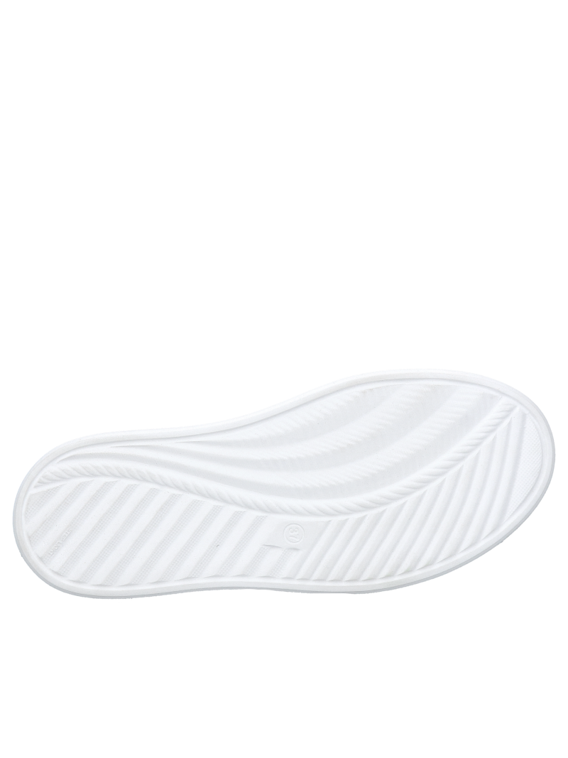 White women's sneakers with thick soles, comfortable with soft insoles, Polish manufacturer TANEX, Konopka Shoes