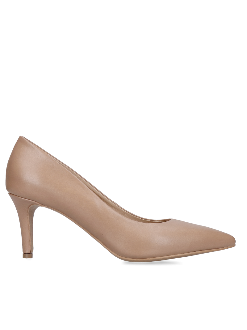 Low heels, comfortable women's pumps in nude color Conhpol Bis