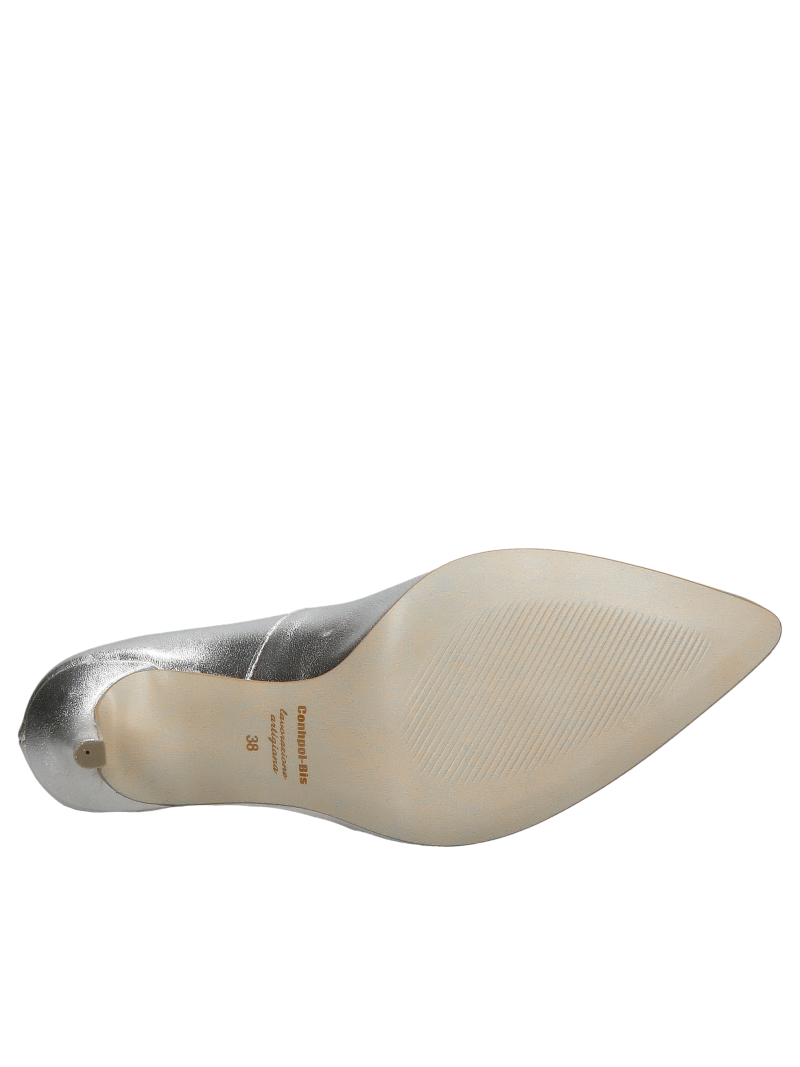 Comfortable silver high heels, wedding high heels, elegant women's pumps