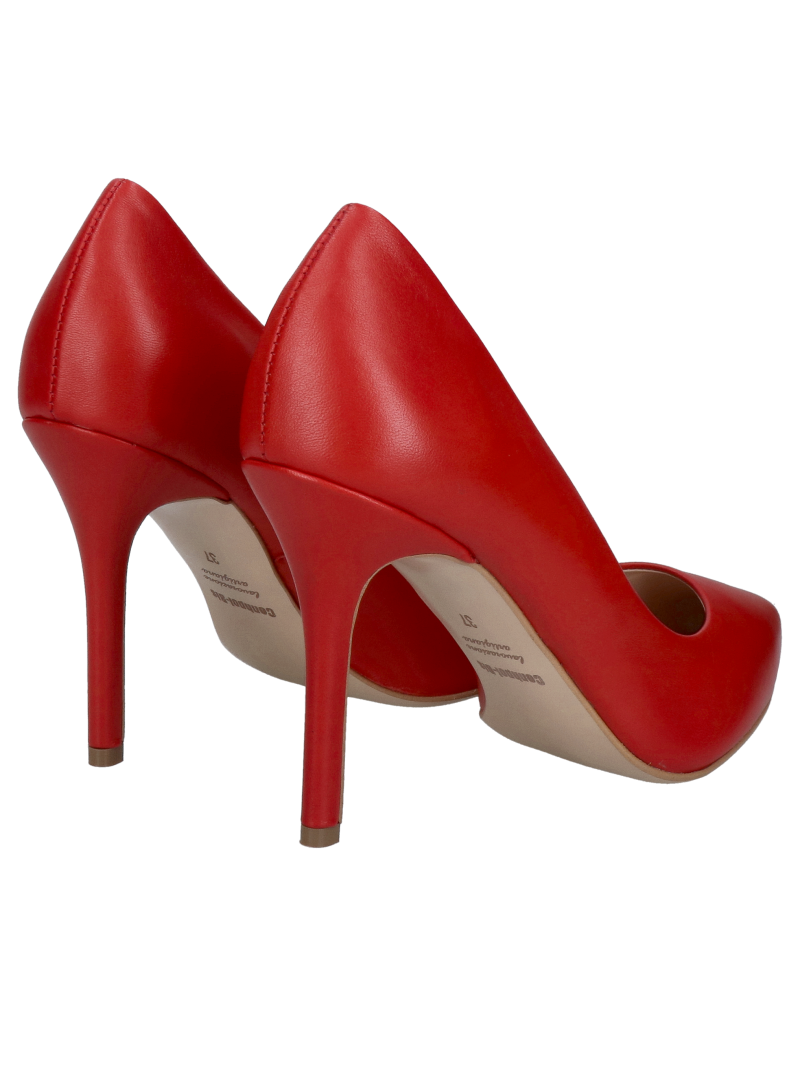 Red stilettos, women's shoes pumps, comfortable stilettos Conhpol Bis, Konopka Shoes
