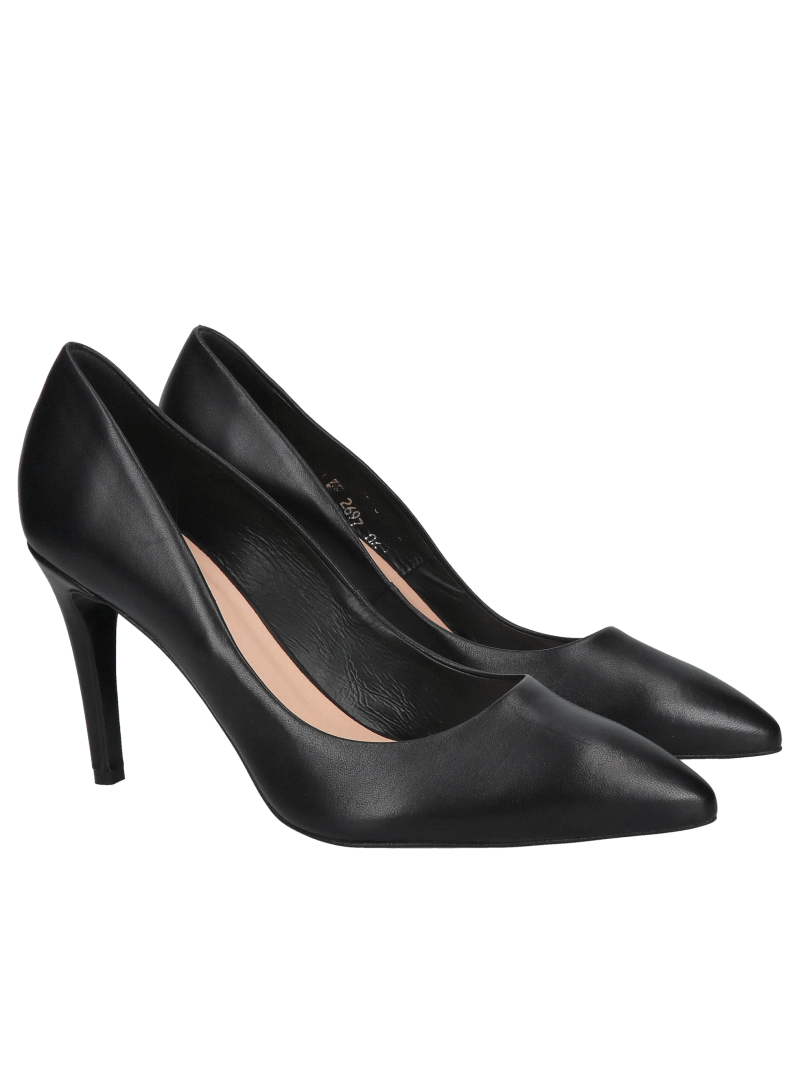 Women's black high heels, comfortable women's pumps by Conhpol Bis