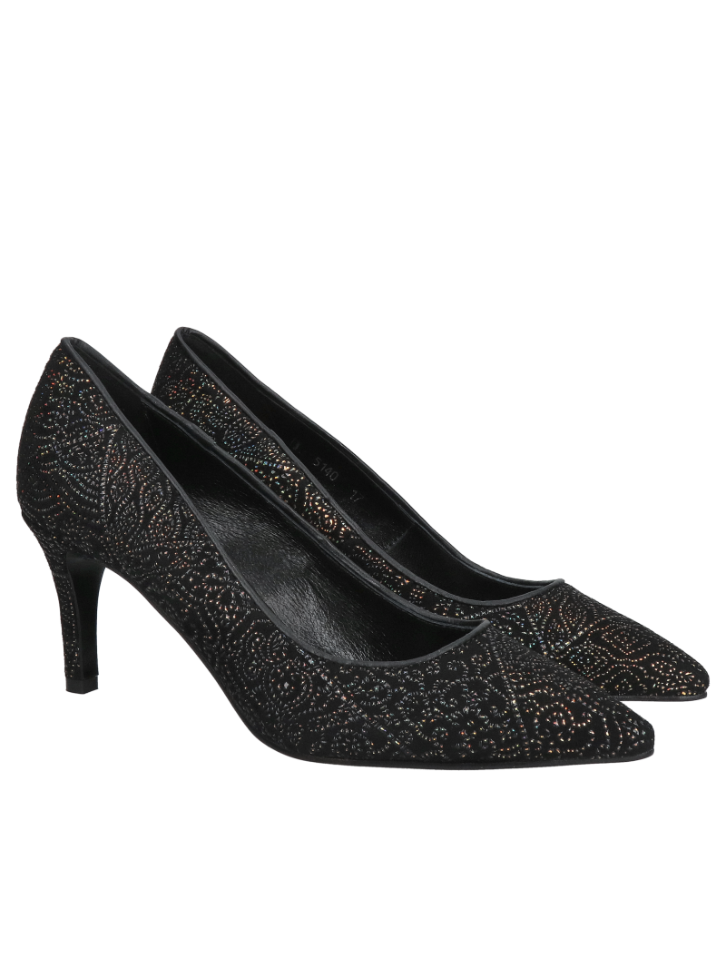 Women's low heel stilettos, elegant women's pumps Conhpol Bis, Konopka Shoes