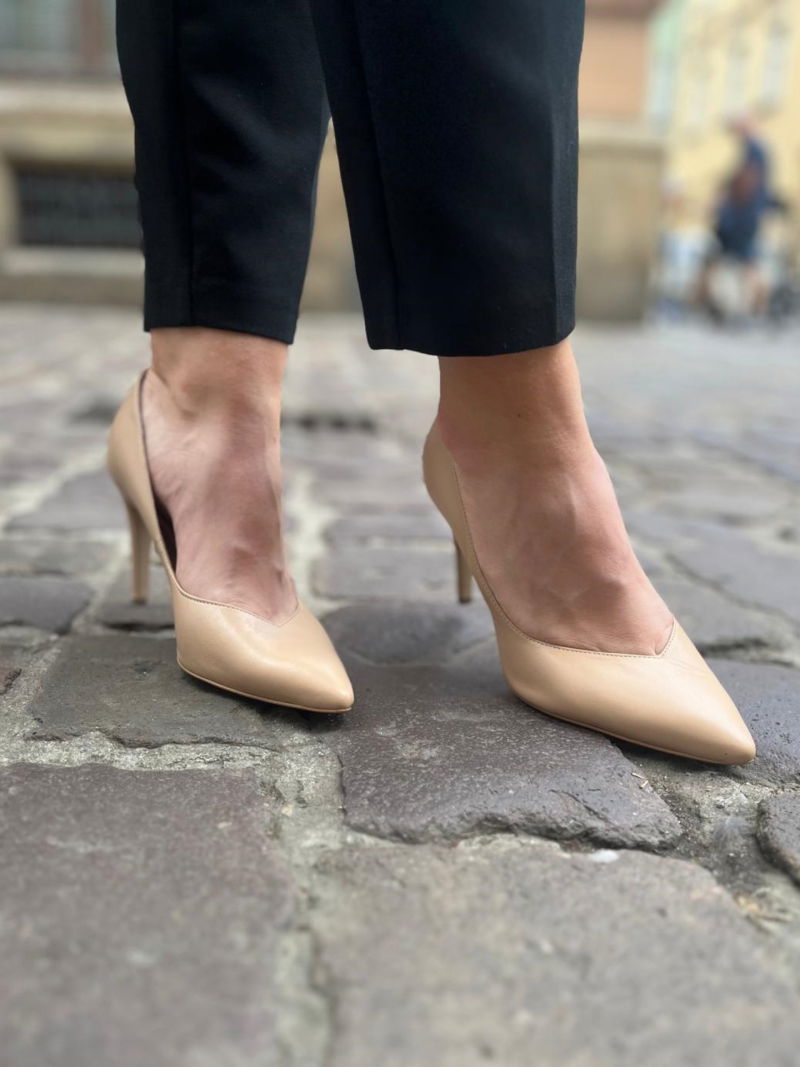 Women's high heels, elegant women's pumps, nude high heels Conhpol Bis