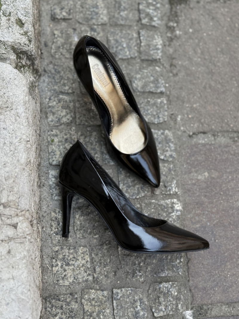 Women's black stilettos, comfortable women's pumps Conhpol Bis, Konopka Shoes