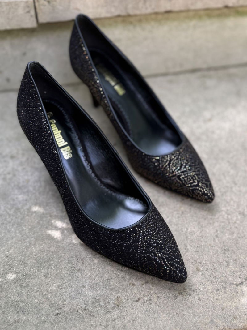 Women's low heel stilettos, elegant women's pumps Conhpol Bis, Konopka Shoes