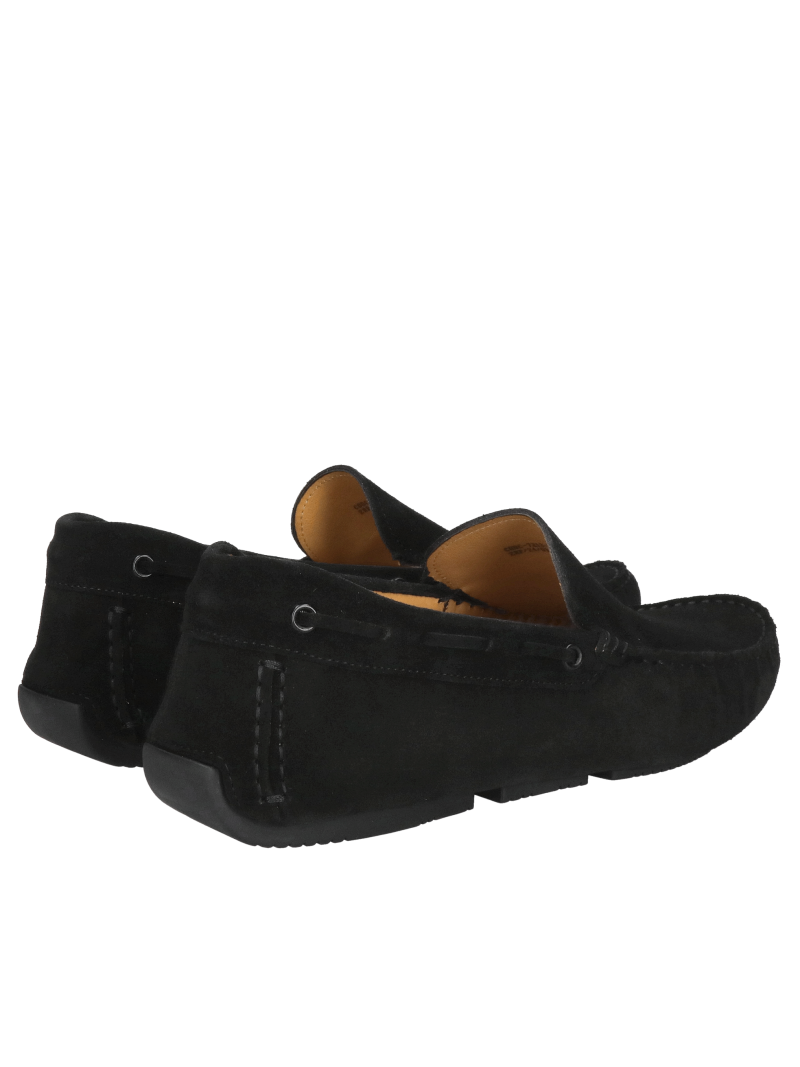 Men's elegant moccasins, comfortable slip-ons made of suede leather
