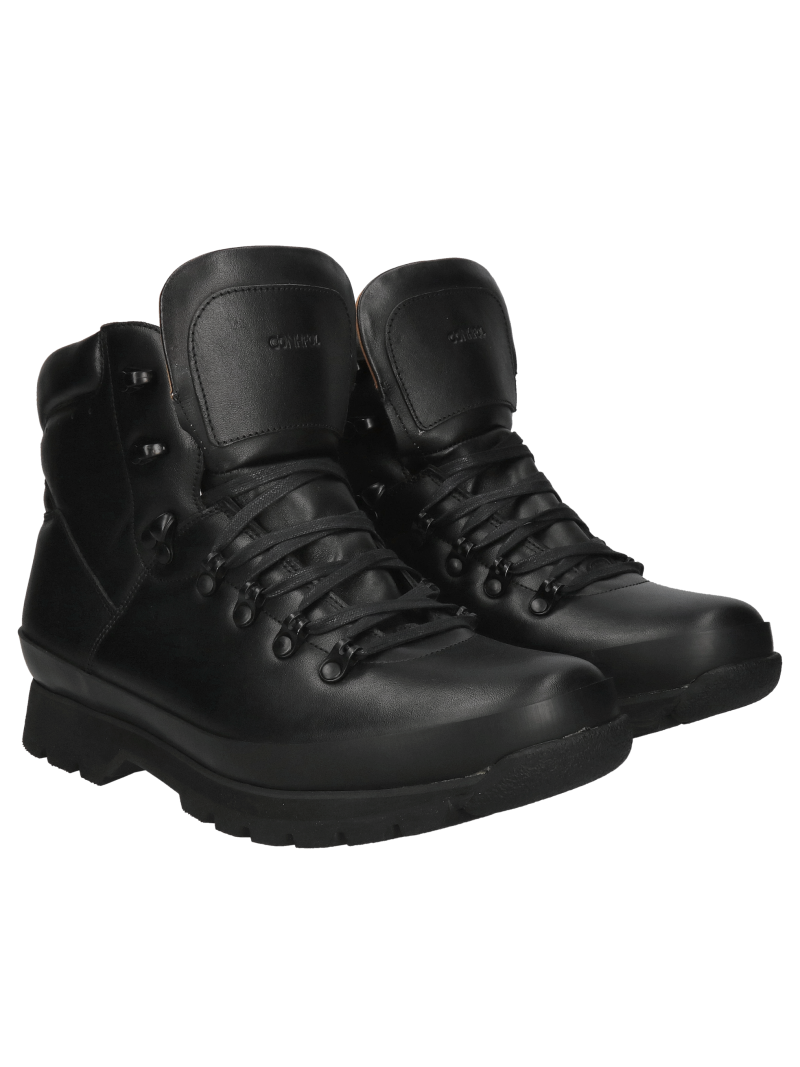 Men's black winter shoes, Conhpol men's lace-up boots, winter boots, Konopka Shoes