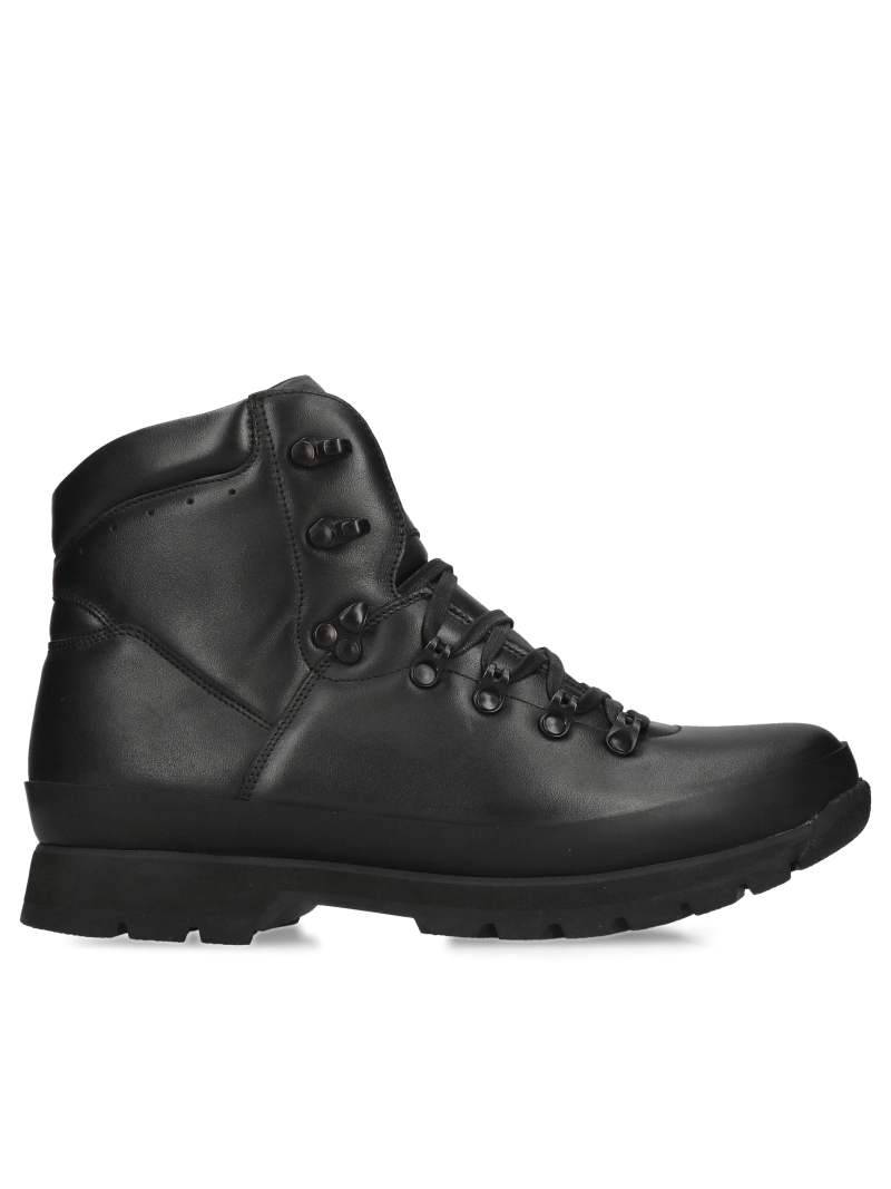 Men's black winter shoes, Conhpol men's lace-up boots, winter boots, Konopka Shoes