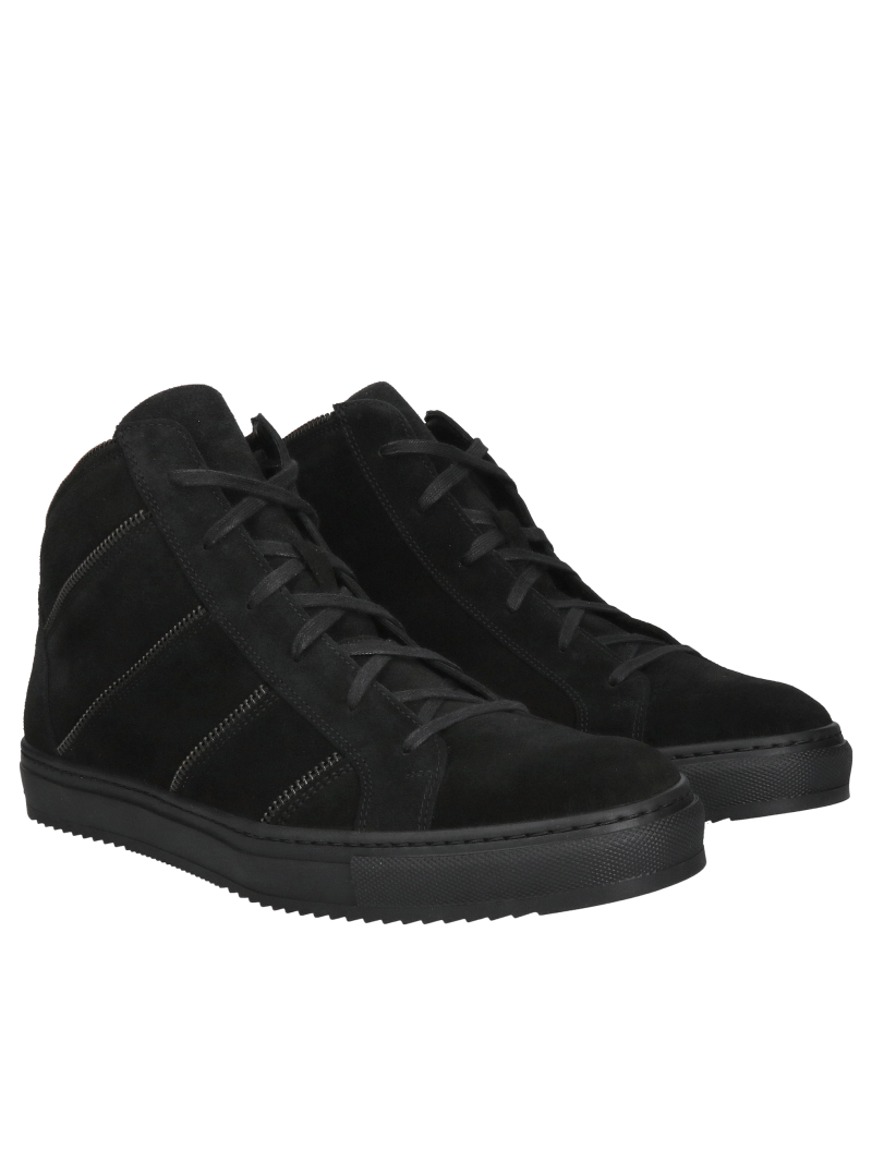 Sneaker boots, men's suede boots, Conhpol men's lace-up boots without zippers