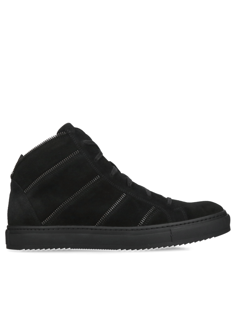 Sneaker boots, men's suede boots, Conhpol men's lace-up boots without zippers